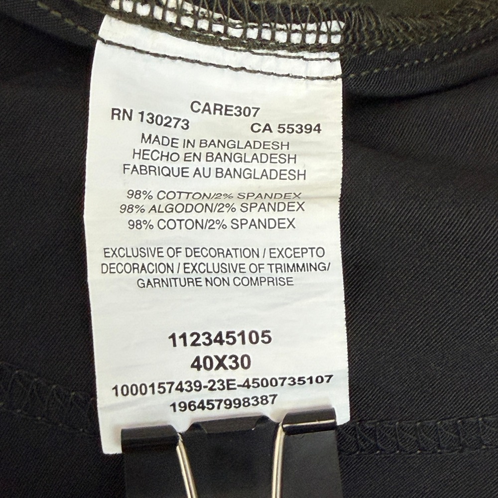 Lee Premium Select CARGO Pants Mens 40x30 Green CAMO Motion Stretch Straight - Picture 4 of 12